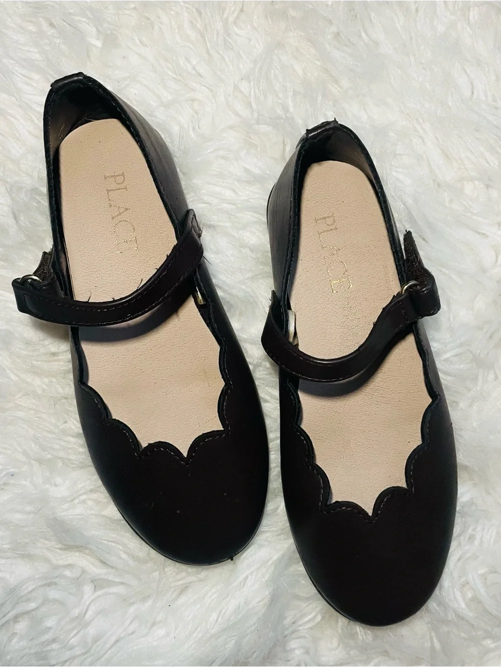 The Childrens Place Dark Brown Mary Jane Flats